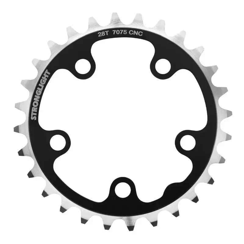 Plateau intérieur Stronglight 7075 9/10V ROUTE 42D 130mm Triple plateaux noir/argent