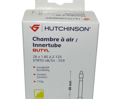 Chambre à air HUTCHINSON 26" X 1,85 à 2.125 PRESTA 48 mm MTB
