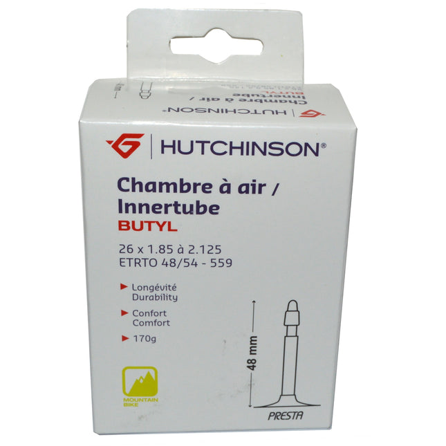 Chambre à air HUTCHINSON 26" X 1,85 à 2.125 PRESTA 48 mm MTB