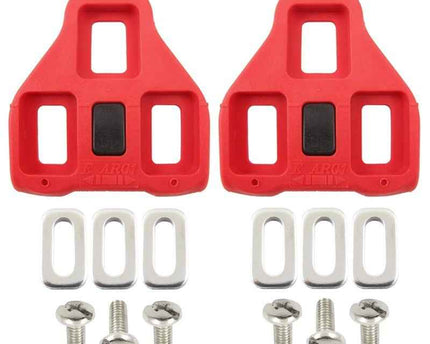 Paire Cales chaussures vélo route Type LOOK DELTA rouge VP