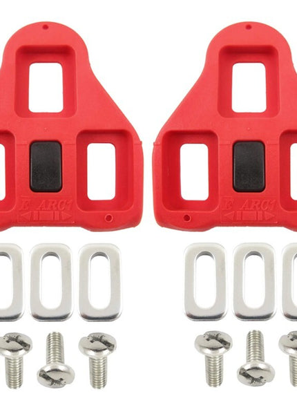 Paire Cales chaussures vélo route Type LOOK DELTA rouge VP