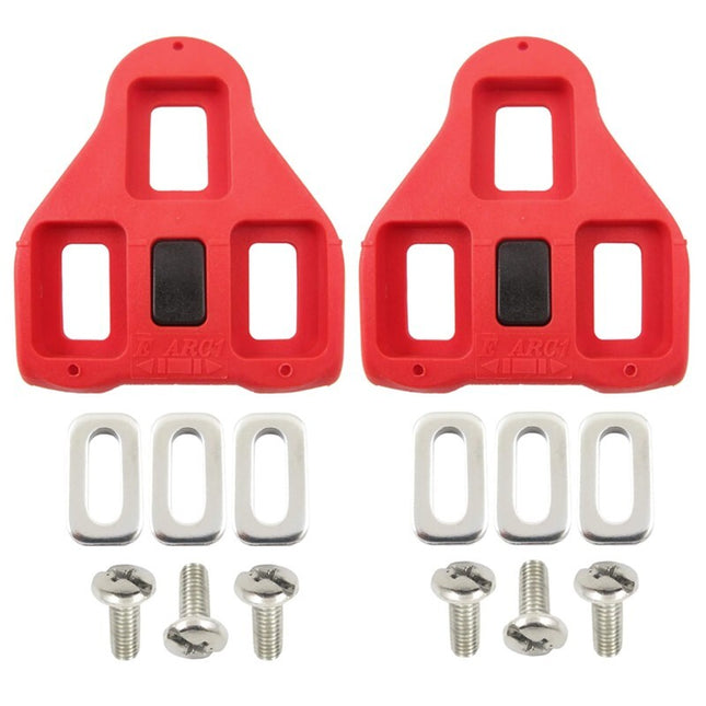 Paire Cales chaussures vélo route Type LOOK DELTA rouge VP