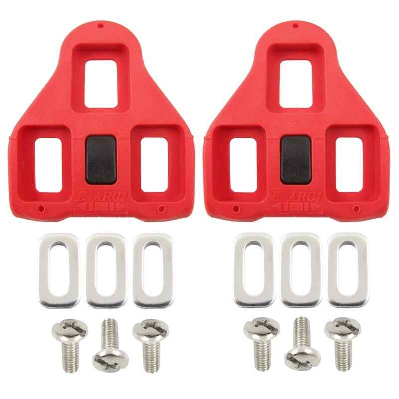 Paire Cales chaussures vélo route Type LOOK DELTA rouge VP