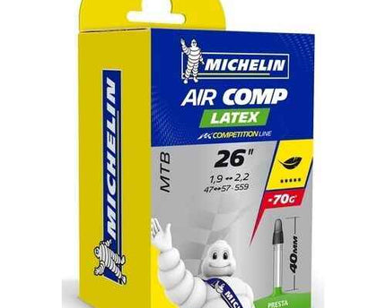 Chambre à air vélo Michelin C4 Latex 26" Mountain bike Presta 40mm