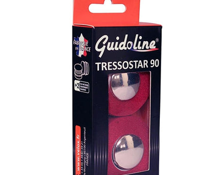 Guidoline Velox Tressostar 90 Rouge x2 + 2 bouchons vélo vintage / retrocoton