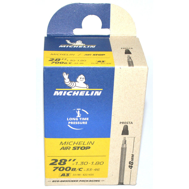 Chambre à air MICHELIN 28"X1.30-1.80 - 700x33/46 PRESTA 48 mm "AIRSTOP" A3 33/46-622/635