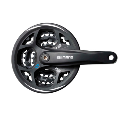 Manivelle SHIMANO ALTUS FC-M311 170mm triple plateaux 22/32/42T avec Garde-Chaîne
