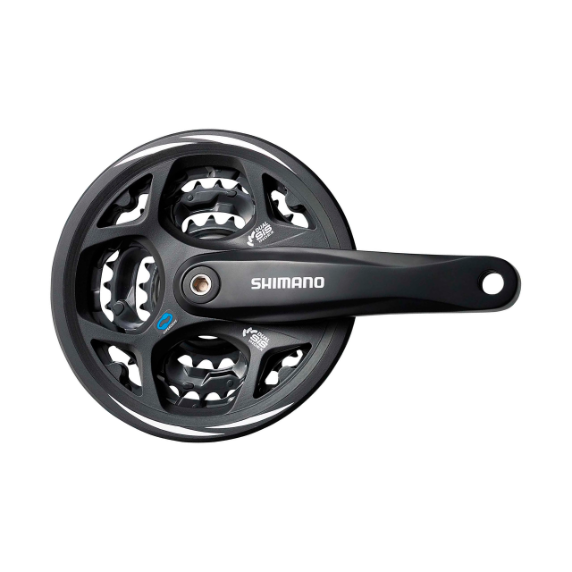 Manivelle SHIMANO ALTUS FC-M311 170mm triple plateaux 22/32/42T avec Garde-Chaîne
