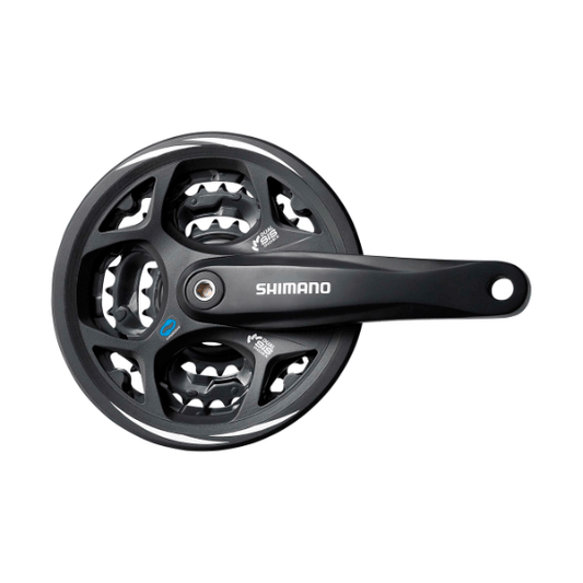 Manivelle SHIMANO ALTUS FC-M311 170mm triple plateaux 22/32/42T avec Garde-Chaîne