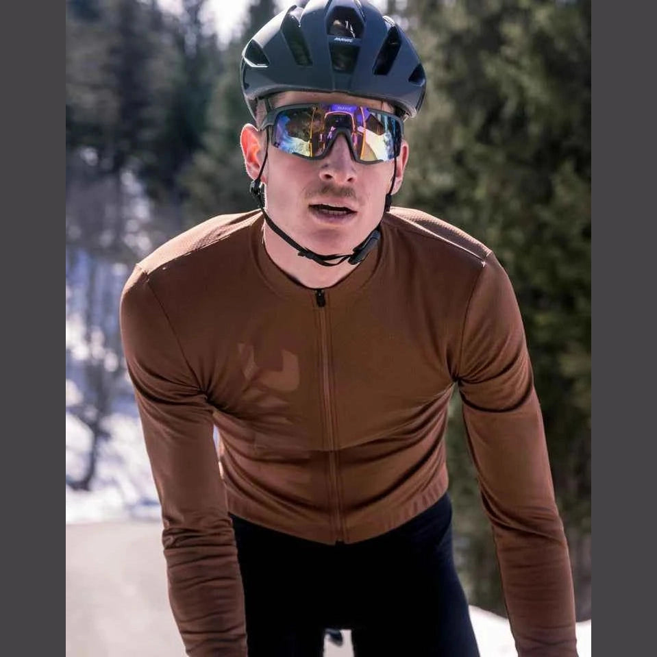 Maillot Cyclisme Mavic Hiver Aksium Thermo JERSEY Rouge Homme