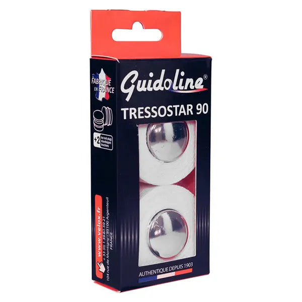 Guidoline Blanche Vélox tressostar 90 BLISTER + 2 BOUCHONS Vintage Bike 63