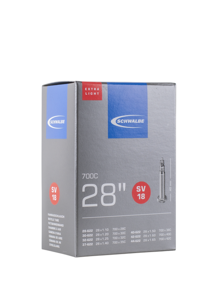 Chambre à air Schwalbe Extralight N°18 28/44-622 SV40 Presta 40mm (vrac)