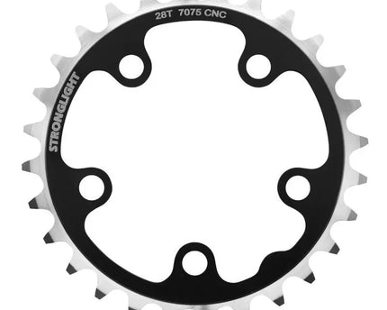 Plateau intérieur Stronglight 7075 9/10V ROUTE 42D 130mm Triple plateaux noir/argent